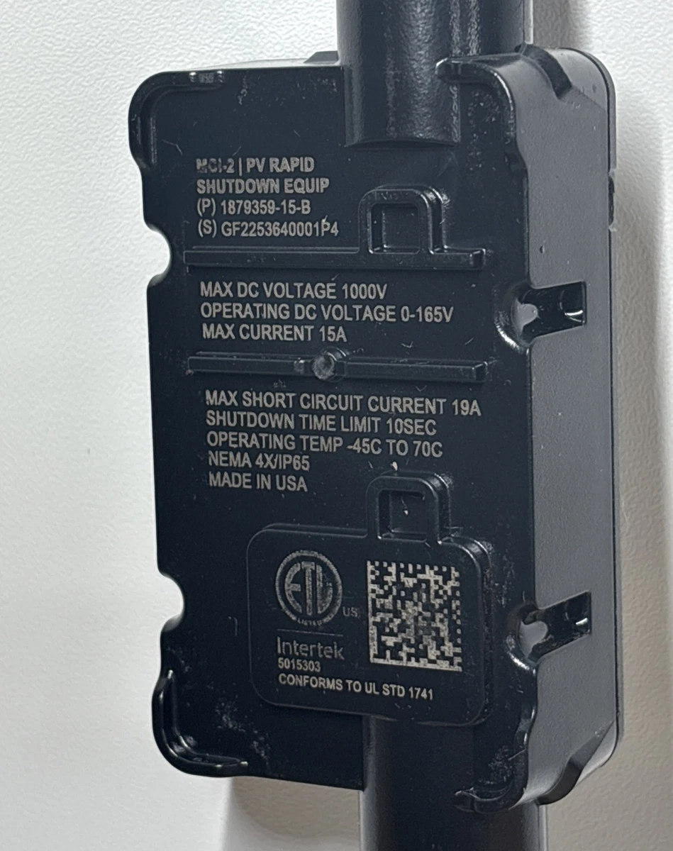 Tesla MCI-2 PV Rapid Shutdown Mid Circuit Interrupter 1879359-15-B 1000V photo 4
