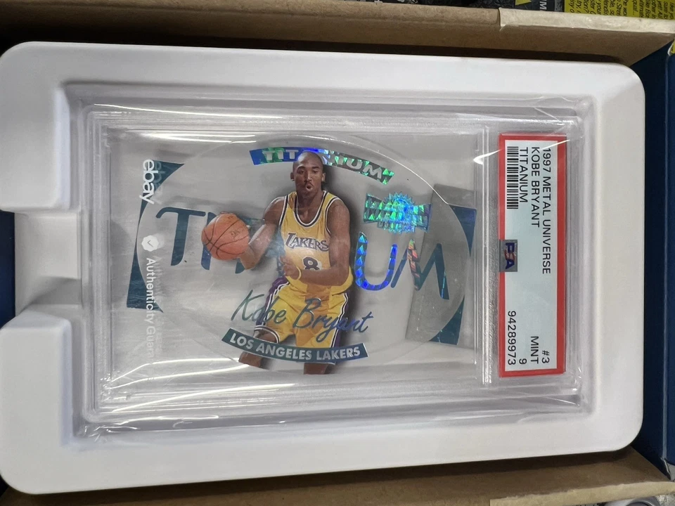 1997 Fleer Metal Universe Kobe Bryant Titanium #3 Clear Die Cut Graded PSA 9 MT - Image 3 of 4