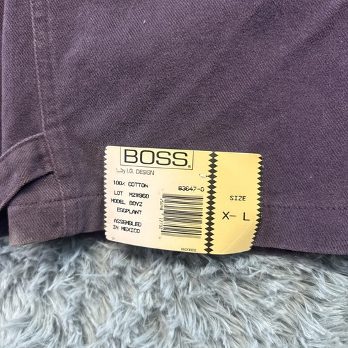 BOSS by IG Design Denim Jacket Oversized Baggy XL Vintage Purple 90s HipHop NWT - Picture 10 of 10