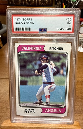 1974 Topps Nolan Ryan, California Angels, HOF, PSA5 EX