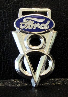 Ford Motor Company V8 Emblem Trademark Logo Pocket Watch Fob Car Automobile Auto