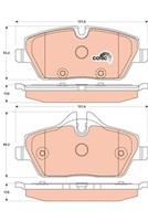 Bremsbelagsatz FÜR Mini Mini (R56), Mini Mini Clubman (R55) - TRW GDB1870