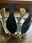 MCM Brutalist Metal And Rope Artistic Fish Bowl With Metal Feet Marine — photo 4