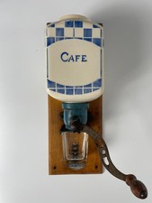 Moulin à café mural à manivelle Sarreguemines retro 35 x 14 cm