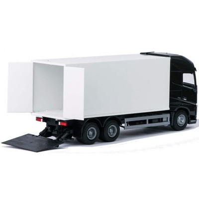 EMEK - VOLVO FH16 6x4 black with body and tailgate - 1/25
