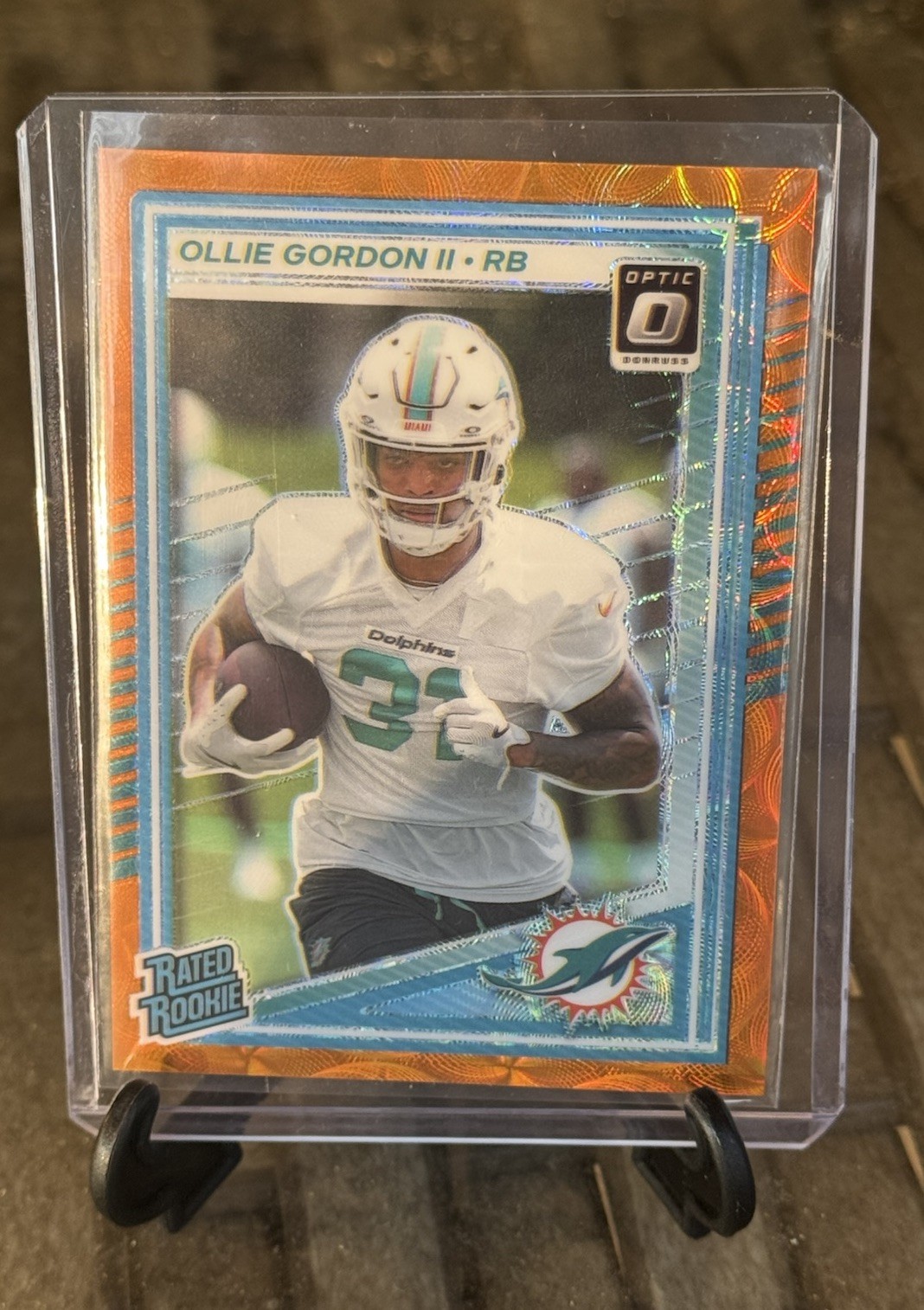 2025 Donruss Optic 218 Ollie Gordon II Rated Rookie Orange Scope 78/79 SSP RC