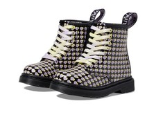 Sz 9 Toddler Dr. Martens 1460 Lace Up Fashion Boot Toddler Heart Overlay Pa..