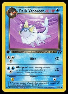 Dark Vaporeon 45/82 Team Rocket 1st Edition Uncommon