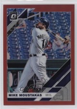 2019 Panini Donruss Optic Red Prizm 59/60 Mike Moustakas #186 4f5