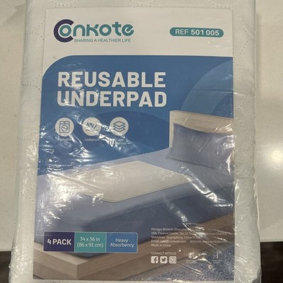 NEW!Conkote Reusable Underpads 4 Pack 34 x 36 in, Heavy Absorbency