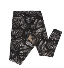 NWT Abercrombie  Fitch The A F High Rise Legging Size M Gray Geometric Print