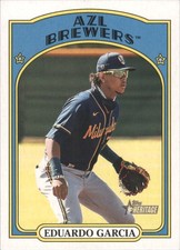 2021 Topps Heritage Minor League Eduardo Garcia AZL Brewers #132