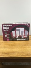 CYBER ACOUSTICS CA-4100 5 PIECE QUAD SURROUND AMPLIFIED COMPUTER SPEAKER SYS NIB