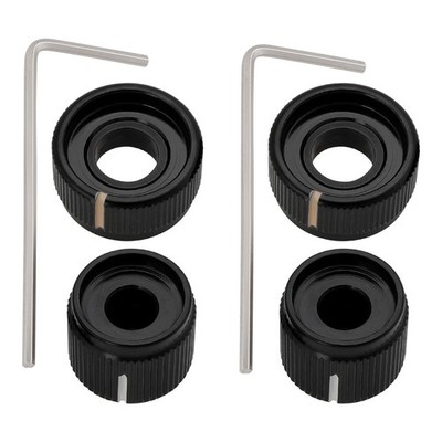 2pcs Guitar Aluminum Dual Concentric Control Knobs Dome Volume Tone Stacked K