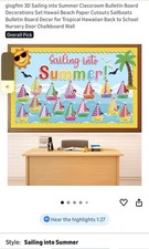 Sailing Into Summer Classroom bulletin board Decorations