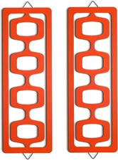 Croblissful 2 Pcs Mid Century Modern Wall Art Wood Mid Century Elegance Decor Ac