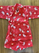 Japanese Kids Yukata Cotton Summer Wear Kimono 2 Piece Set With Bunnies