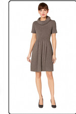 Banana Republic Wool Blend Turtleneck Dress Knit Shortsleeve Minimalist Preppy S