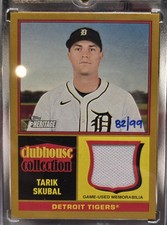2025 Topps Heritage Clubhouse Collection Gold Relics Tarik Skubal 82/99 #CCR-TS