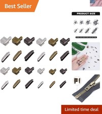 Complete Zipper Repair Kit: 24pcs with 3 Color Options for Tailoring Needs