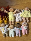 Lot Of  8 Cabbage Patch Kids Dolls. Half Are Marked 1978, 1982. Original Clothes
