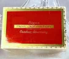 Rare VTG Redi-Slip Playing Cards Johnson Advertising Merchandise Sealed MCM