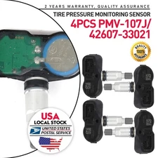4PCS Tire Pressure Sensor TPMS Set For Toyota Corolla Lexus PMV-107J 42607-33021
