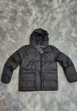 Mens Quilted Padded Puffer Jacket With Hood & Goggles - Winter Coat for Men XXL