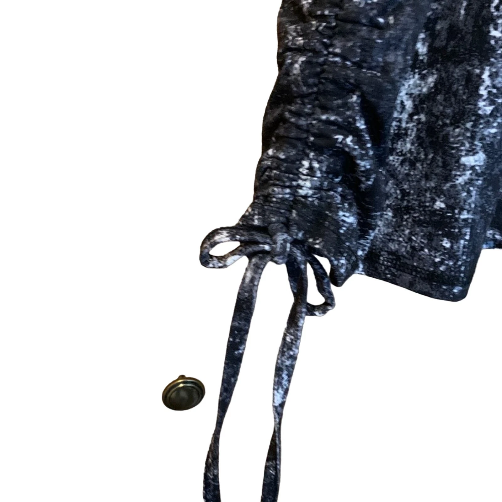 VETEMENTS Abito donna Peace & Pearls taglia media scollo V nero bianco grunge mare NUOVO