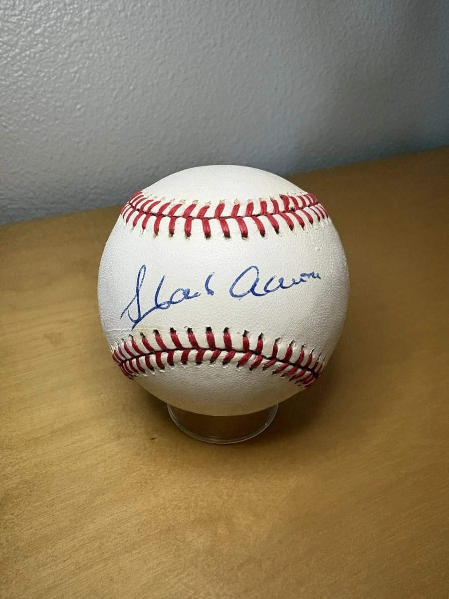 James Spence Authentication (JSA) Hank Aaron MLB Original