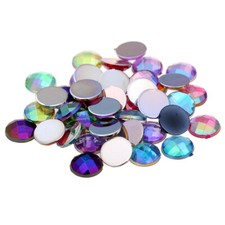 12mm Round Mesh Face FlatBack Resin Crystal Rhinestones Applique Nail Art 100pcs