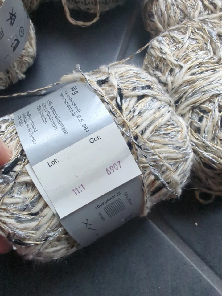 Coats Ancora Bahar Yarn Set Of 6 Full 1 Partial 50g Ea Made In Holland - Image 4 of 4