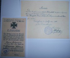 GERMAN - Braunschweig, KVK 2nd Class, & Iron Cross II, Award Certs. To 1 man. 