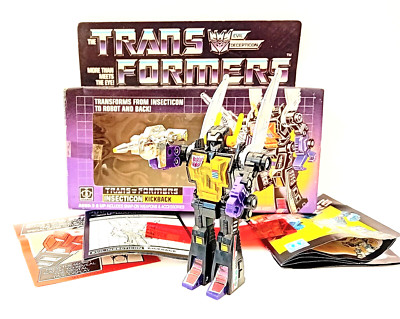 Vintage Transformer 1984 Takara Kickback G1 Insecticon Model Figure All Original