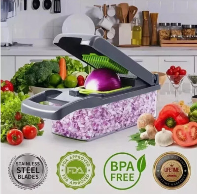 Gemüsehacker Hobel Würfelschneider Schneider Schäler Mandoline Obst Salat Werkzeug 16 in 1