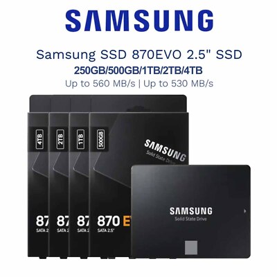 SAMSUNG SSD 870EVO SATA3 Internal Solid State Drive 4TB 2TB 1TB 250GB 500GB Lot