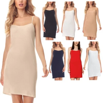 Merry Style Damen kurz Unterkleid aus Viskose Unterrock verstellbare Träger