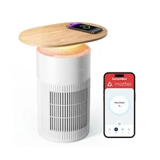 SwitchBot 4 in 1 Air Purifiers Table with Matter, Up to 3620 ft², H13 HEPA 