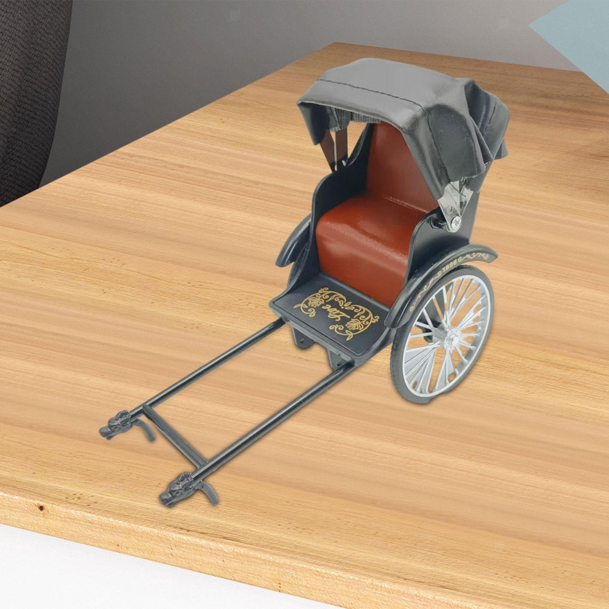 Retro Rickshaw Crafts Pull Hand Pulled Cart for Boys Girls Adults