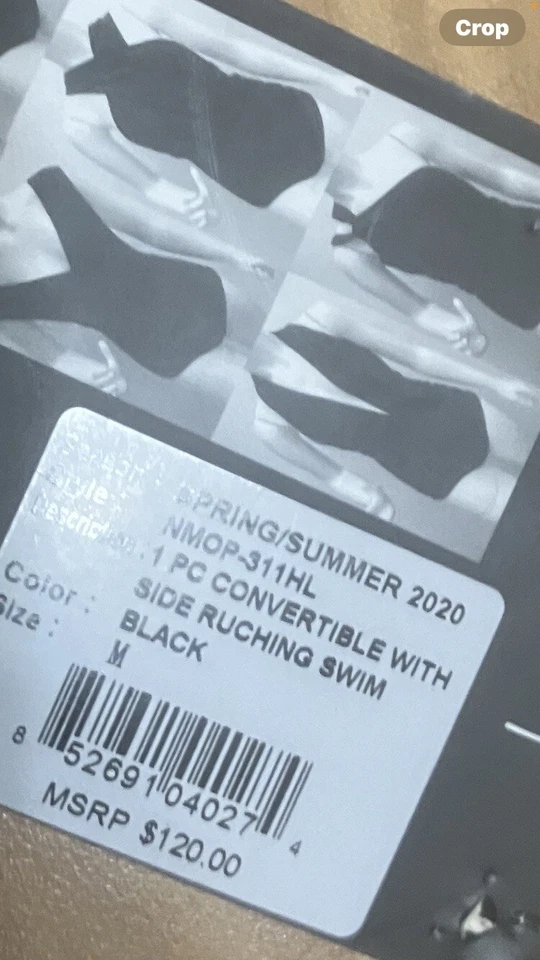 Women’s One Piece Black 6 Way Convertible Swimsuit Ruched Side Sz M Sexy - Image 2 of 4