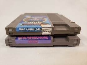 Tetris & Hollywood Squares Nintendo NES Authentic Game Cartridges