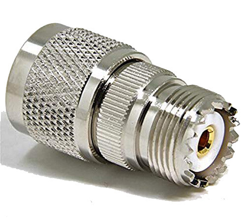 4-Pack SO-239 Female To N Male UHF Adapters - Nickel Plated For