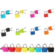 Mini Lock with 2 Keys Small Strong Steel Padlock Travel Suitcase Diary Portable