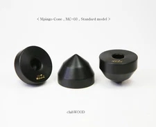 Ebony Mpingo feet base Cone High-end audio Amp. CDP Turntable Isolator clubWOOD