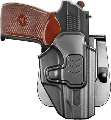 Makarov PM Paddle Holster - Level 2 Index Finger Release,Fits 1.5'' - 2.25'' Belts