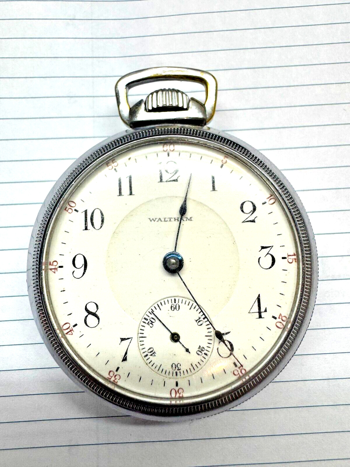 Vintage 18S Open-Face Waltham Watch Co. Pocket Watch 17 Jewel #15078339