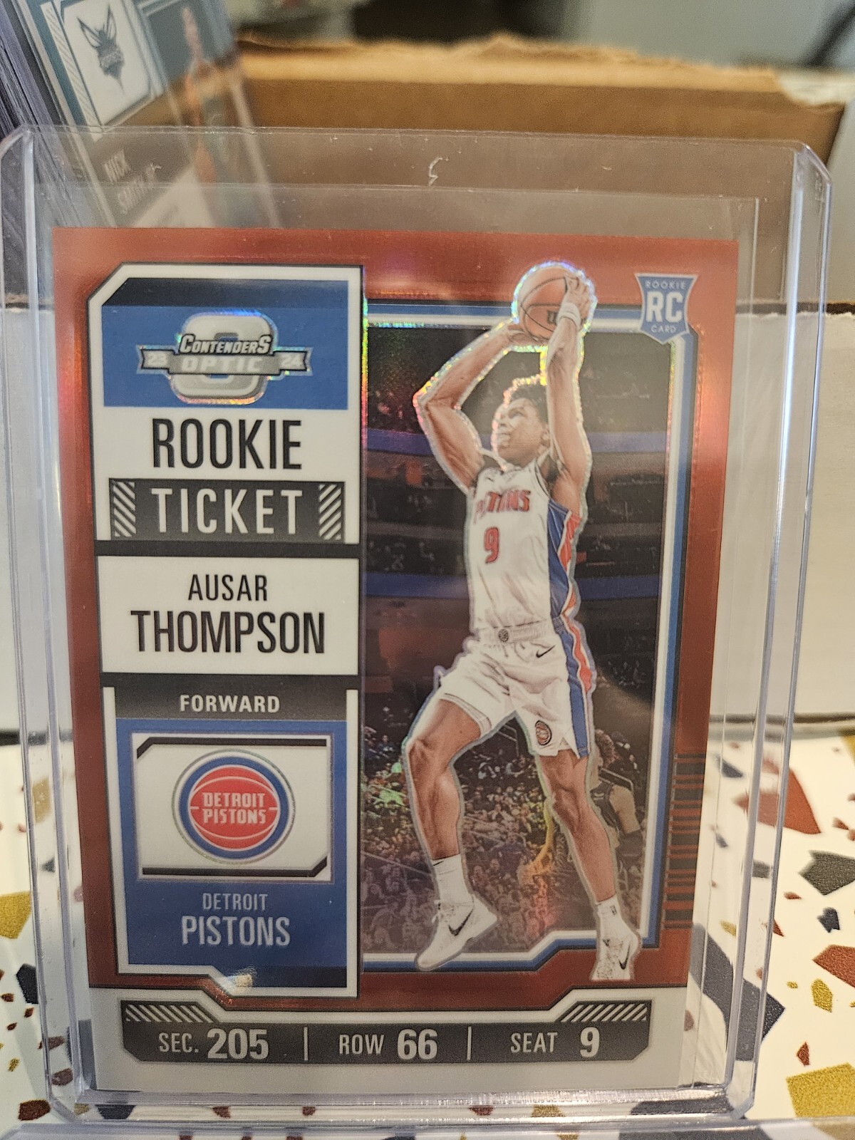 2023-24 Contenders Optic Rookie Ticket Red #9 Ausar Thompson RC PISTONS