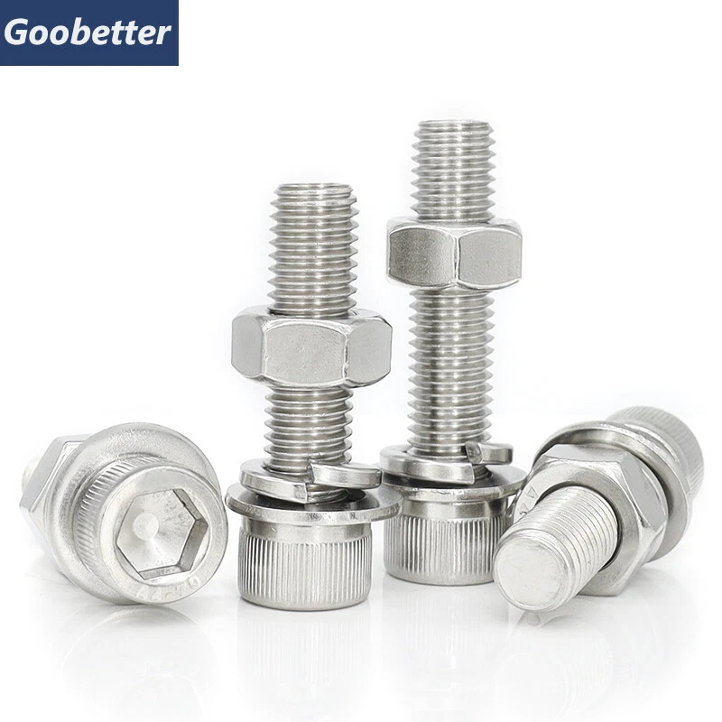 Zylinderkopf Innensechskantschrauben Mutter Unterlegscheibe DIN912 M2 M2.5 M3 M4 - Bild 2 von 4