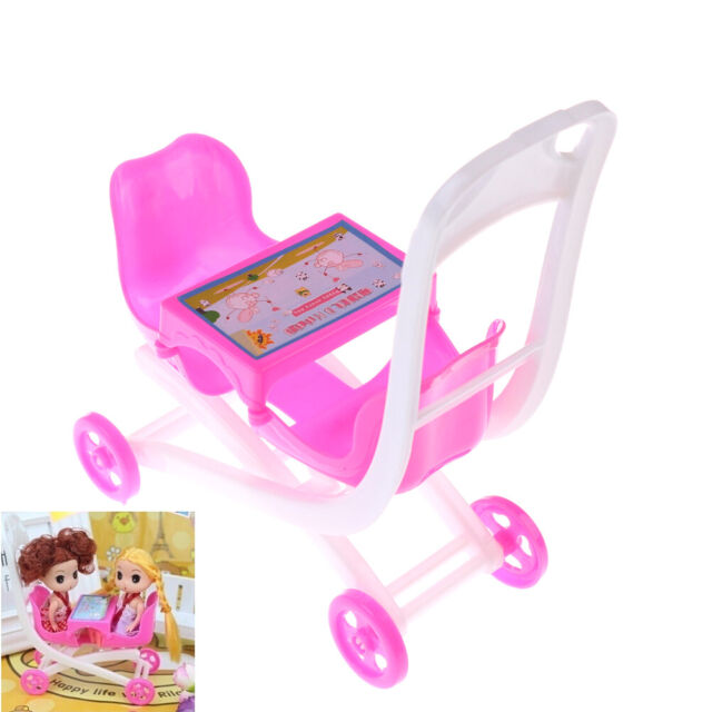 Pink Cute doll 2 Baby Stroller Girl's Gift Doll Accessories-la ZN8667