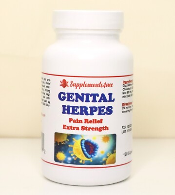 GENITAL VIRUS 1 & 2 PAIN RELIEF - EXTRA STRENGTH - 120 Caps - MADE IN USA